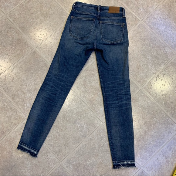 Madewell 9” High-Rise Skinny Blue Jeans with Raw Ankle - Picture 11 of 16